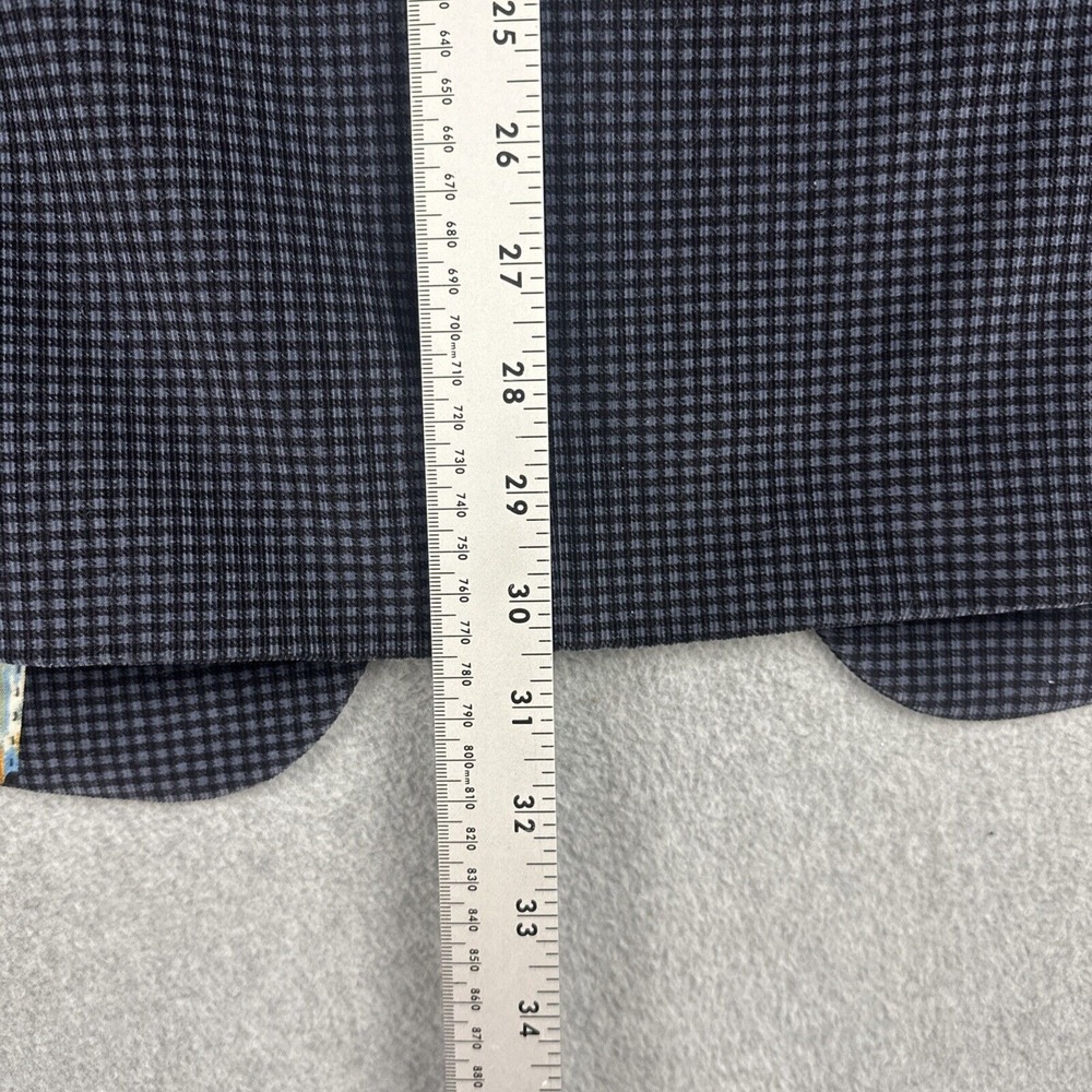 Robert Graham Blazer Mens 42R Blue Check Velvet Sports Coat Suit Jacket READ - Picture 8 of 12